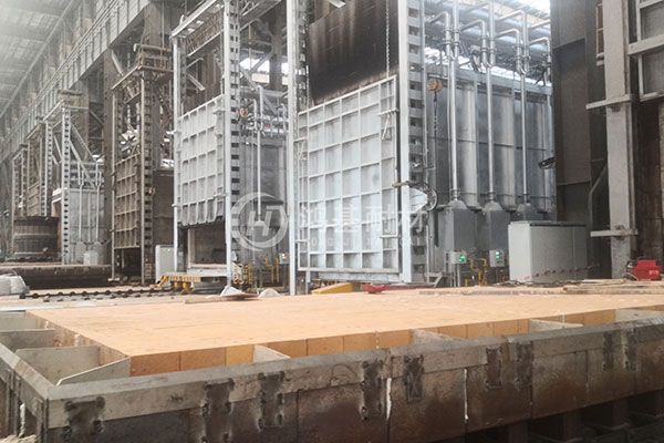 台车式锻造加热炉施工现场