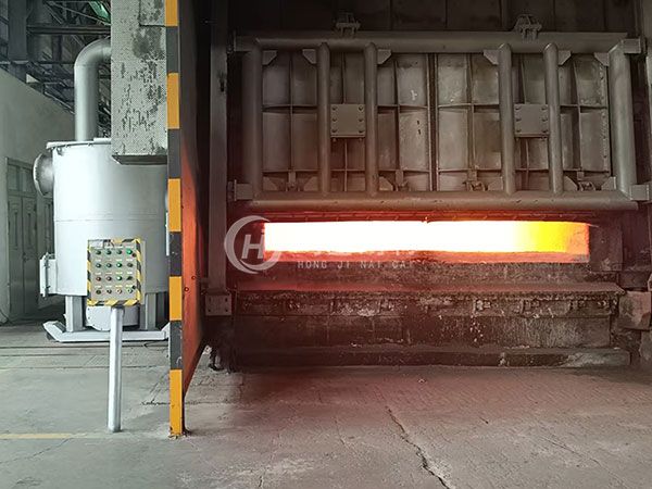 45吨双室熔铝炉测试